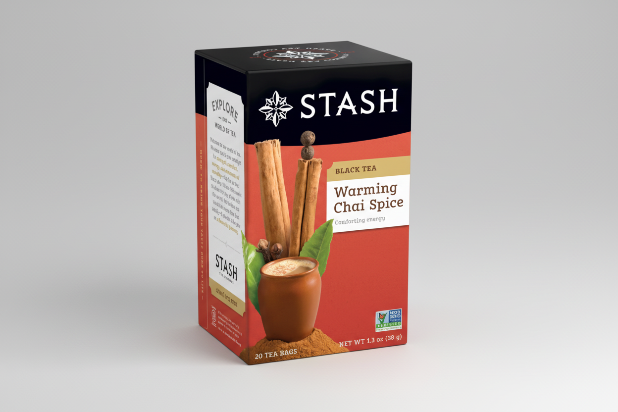 Stash Tea Warming Chai Spice Black Tea Bags, 20 Ct, 1.3 oz