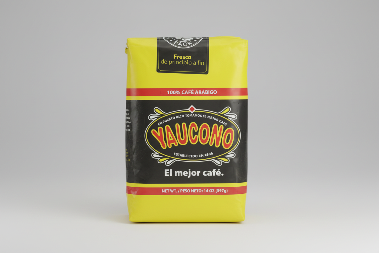 Yaucono Medium Roast Ground Coffee Fresh Pack, 14 oz Bag