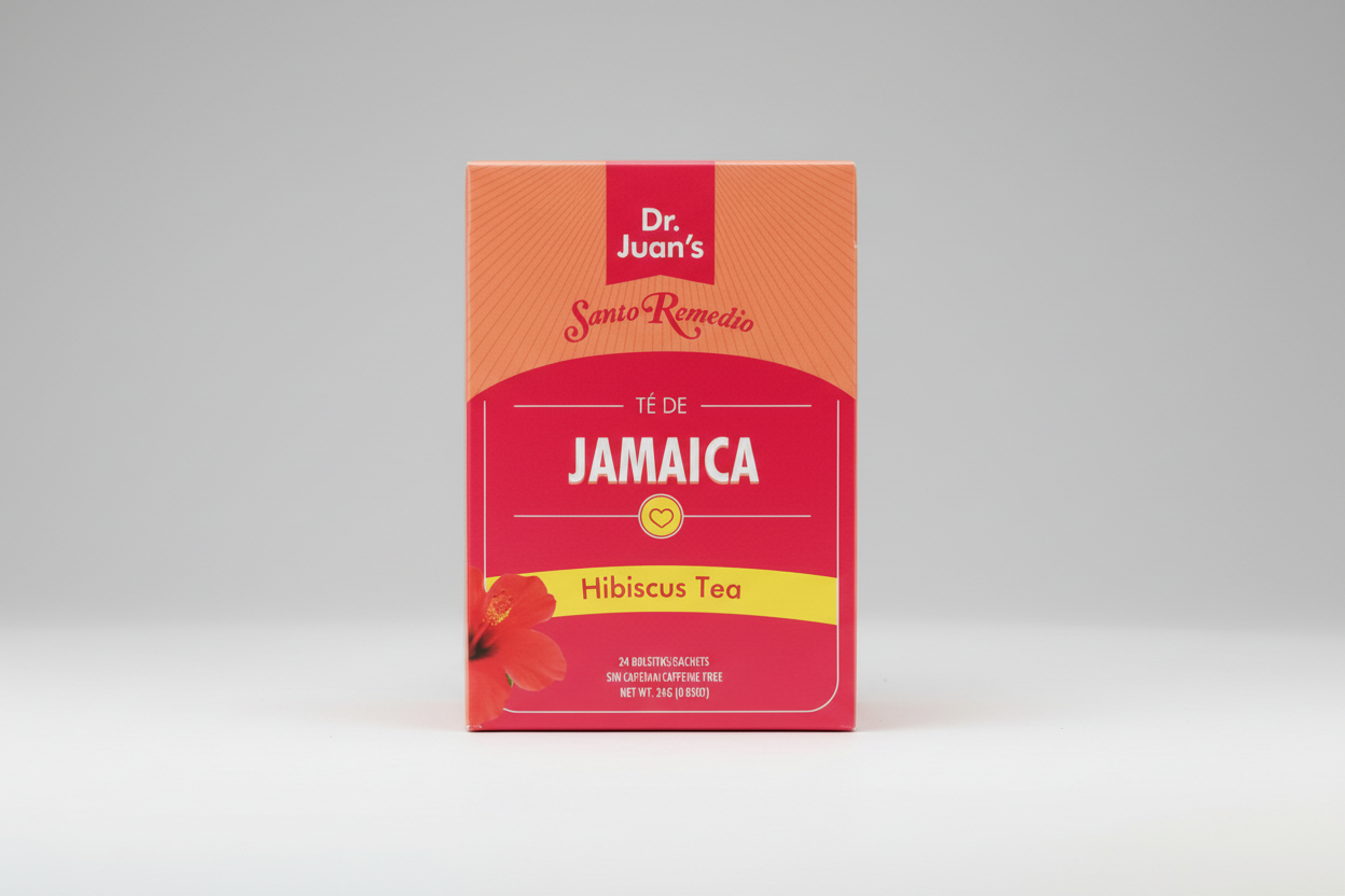 Santo Remedio Te De Jamaica Hibiscus Tea, Antioxidant Tea Bags, 24 Count, 0.85 oz.
